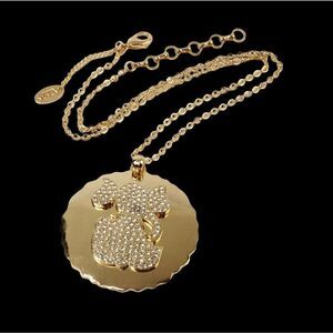 Amrita Singh Ganesh Austrian Crystal Gold Necklace